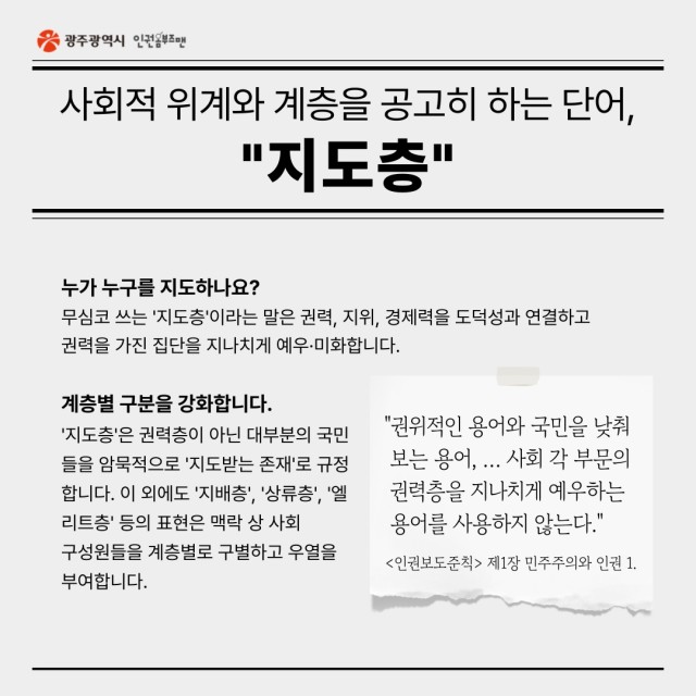 사회적 위계와 계층을 공고히 하는 단어, 